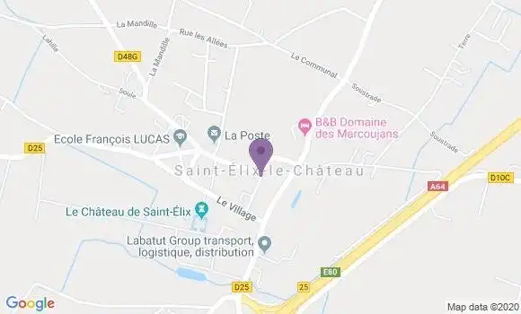 Localisation Saint Elix le Chateau Bp - 31430