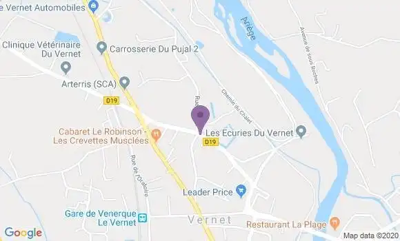 Localisation Le Vernet Bp - 31810