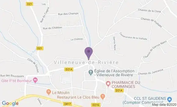 Localisation Villeneuve de Riviere - 31800