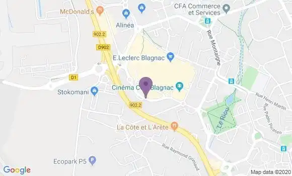 Localisation Blagnac Centre Commercial Bp - 31700