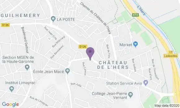 Localisation Toulouse Cote Pavee - 31500