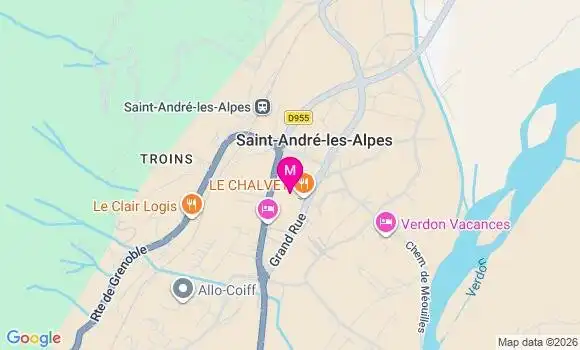 Localisation Saint Andre les Alpes - 04170