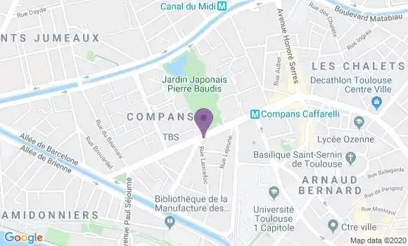 Localisation Toulouse Arnaud Bernard - 31000