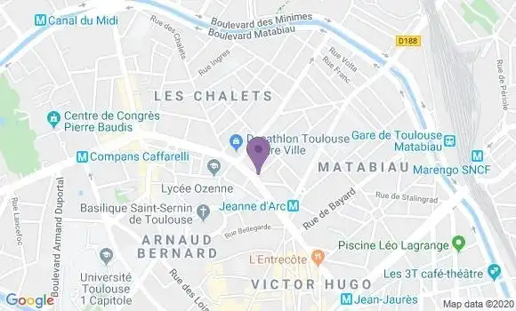 Localisation Toulouse Roquelaine - 31000