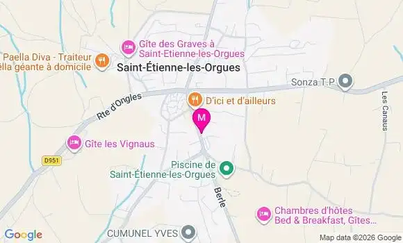 Localisation Saint Etienne les Orgues - 04230