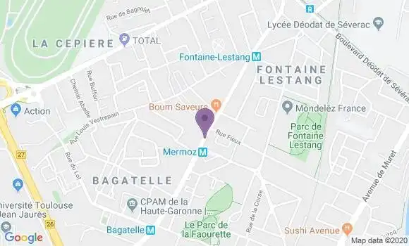 Localisation Toulouse Bagatelle - 31100