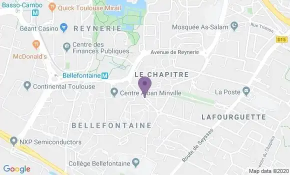 Localisation Toulouse Bellefontaine - 31100