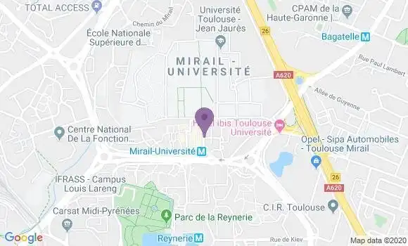 Localisation Toulouse Mirail - 31100