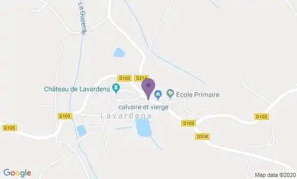 Localisation Lavardens Bp - 32360