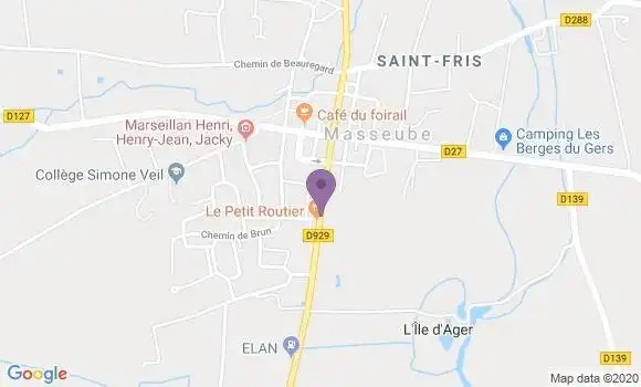 Localisation Masseube - 32140