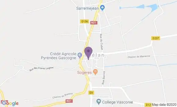 Localisation Mielan - 32170