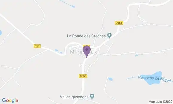 Localisation Miradoux - 32340