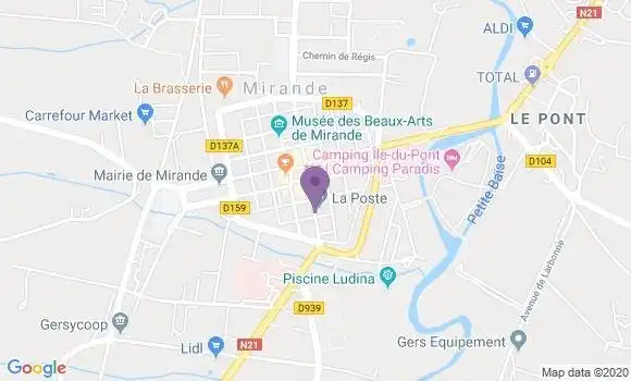 Localisation Mirande - 32300