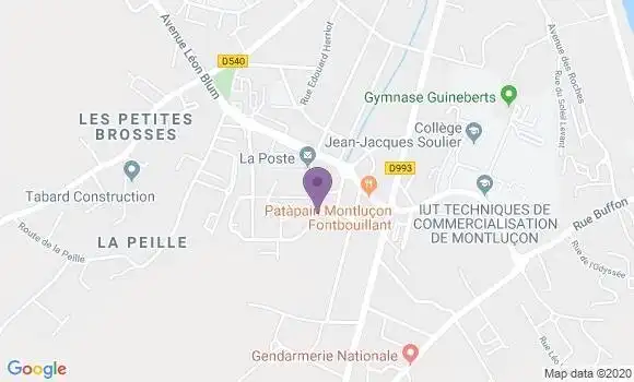 Localisation Montlucon Fontbouillant Bp - 03100