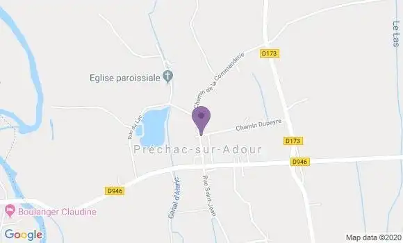 Localisation Prechac sur Adour Ap - 32160