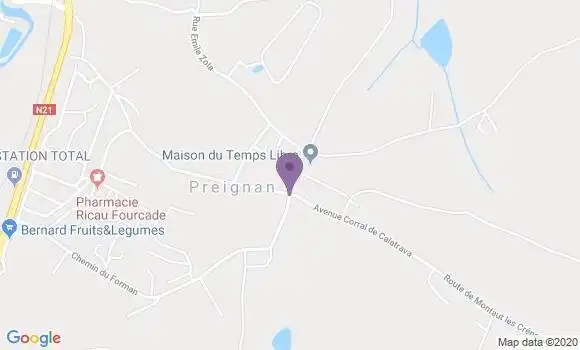 Localisation Preignan Bp - 32810
