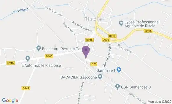 Localisation Riscle - 32400
