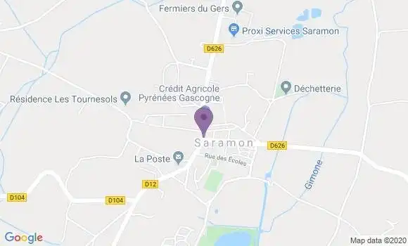 Localisation Saramon - 32450