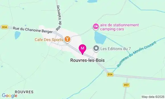 Localisation Rouvres les Bois - 36110