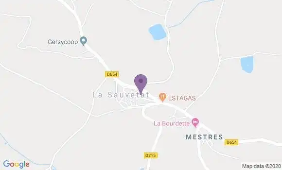 Localisation La Sauvetat Bp - 32500