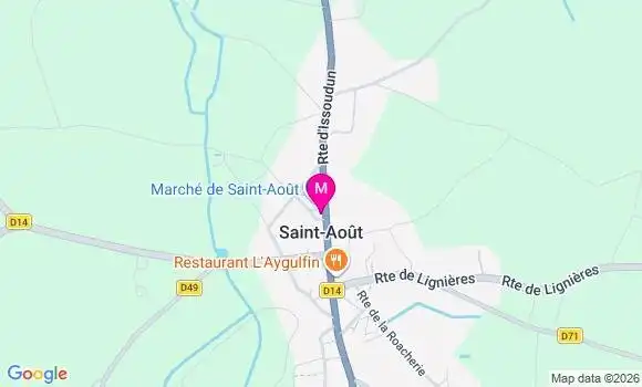Localisation Saint Aout - 36120