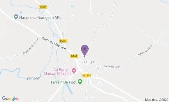 Localisation Touget Bp - 32430