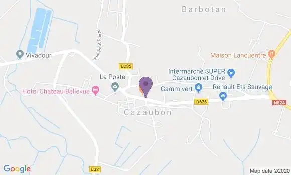 Localisation Barbotan les Thermes Bp - 32150