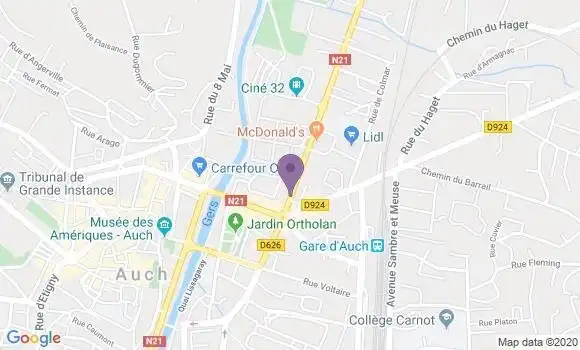 Localisation Auch Patte d