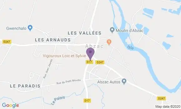 Localisation Abzac Bp - 33230