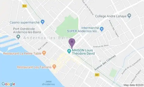Localisation Andernos les Bains - 33510