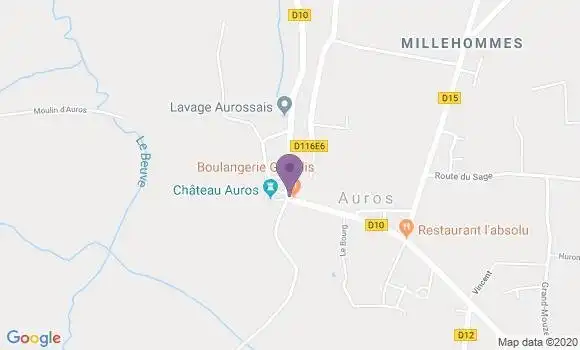 Localisation Auros Bp - 33124