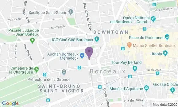 Localisation Bordeaux Meriadeck - 33000