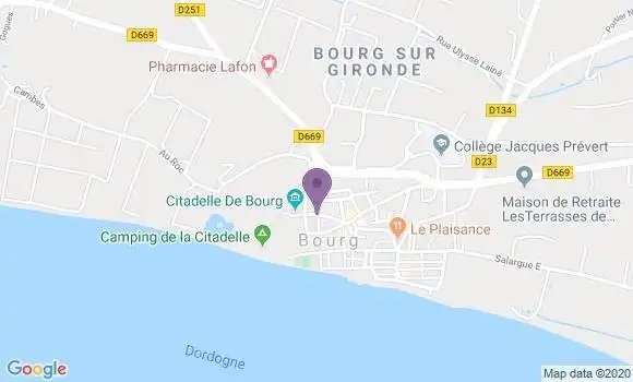 Localisation Bourg - 33710