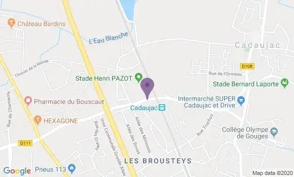 Localisation Cadaujac Bp - 33140