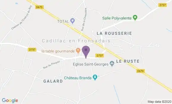 Localisation Cadillac En Fronsadais Bp - 33240