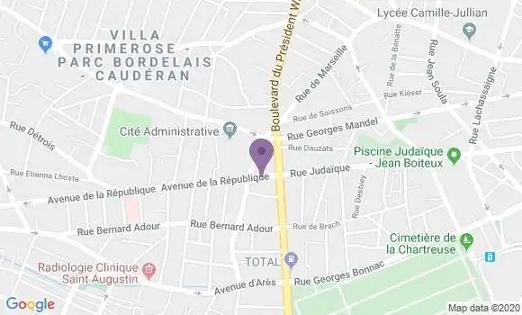 Localisation Bordeaux Barriere Judaique Bp - 33200