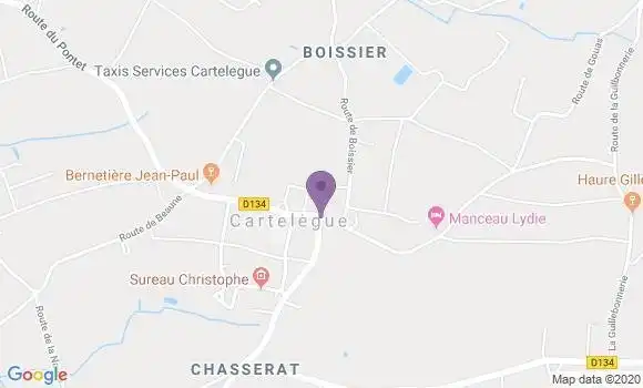 Localisation Cartelegue Bp - 33390
