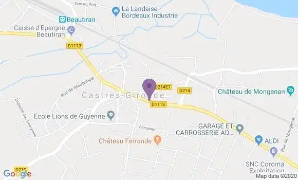 Localisation Castres Gironde Bp - 33640