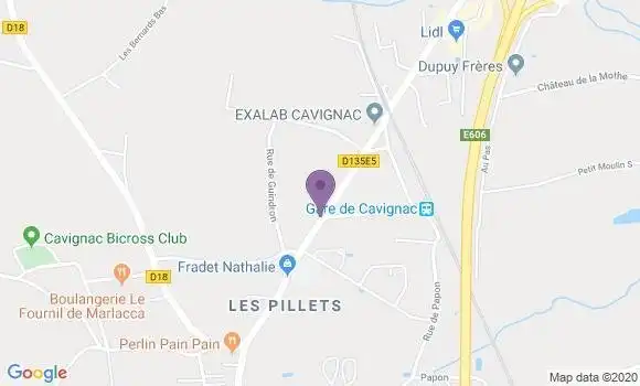 Localisation Cavignac - 33620