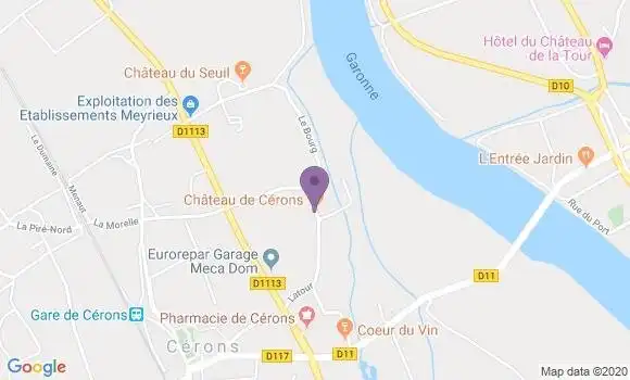 Localisation Cerons Bp - 33720
