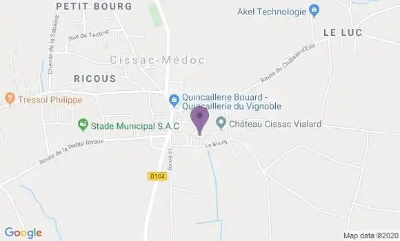 Localisation Cissac Medoc Bp - 33250
