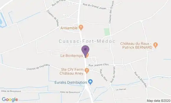 Localisation Cussac Fort Medoc Ap - 33460