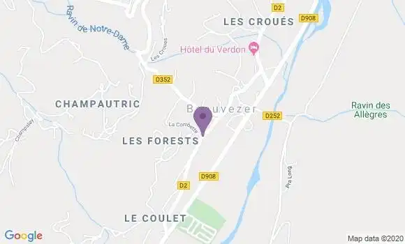 Localisation Beauvezer Bp - 04370