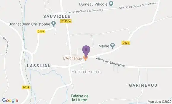 Localisation Frontenac Bp - 33760