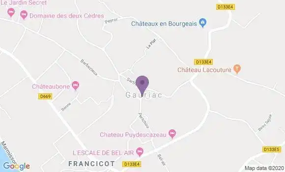 Localisation Gauriac Bp - 33710