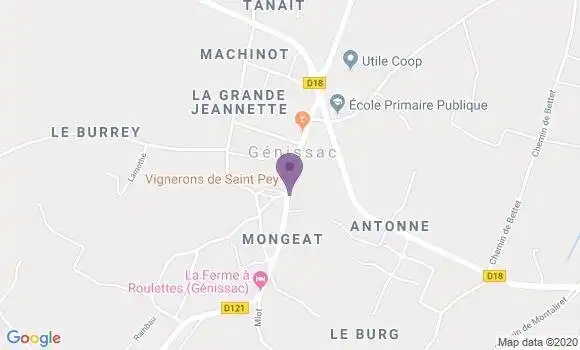 Localisation Genissac Bp - 33420