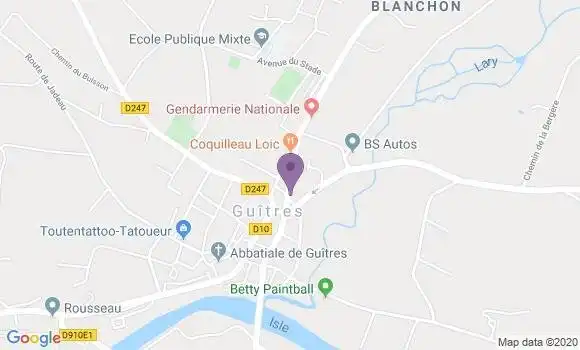 Localisation Guitres Bp - 33230