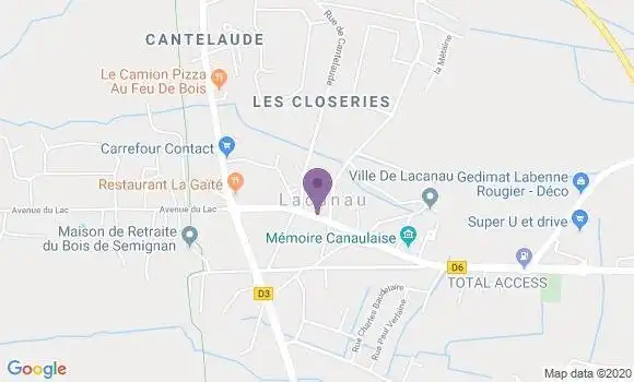 Localisation Lacanau Medoc - 33680