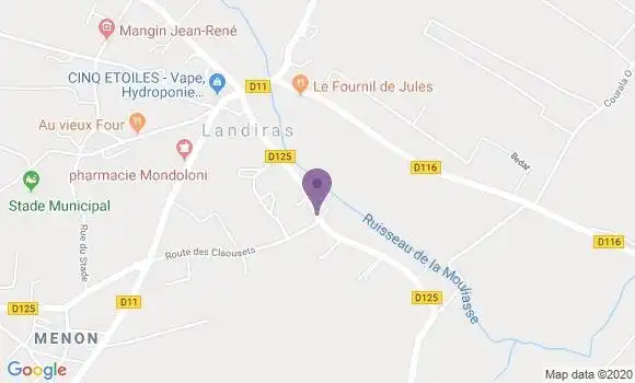 Localisation Landiras Bp - 33720