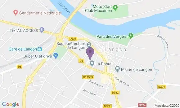 Localisation Langon - 33210